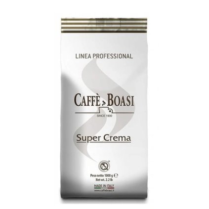 Caffé Boasi 1kg Super Crema zrnková káva bílé 8003370071108