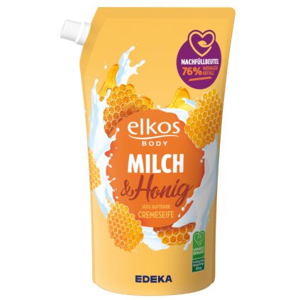 ELKOS Flüssigseife 1000ml Milch & Honig mýdlo tek.náhr.náplň 4311501066379