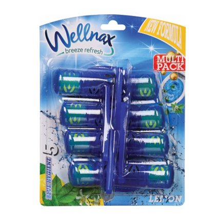 Wellnax WC závěska 4x50g barvící Lemon 8694732004041