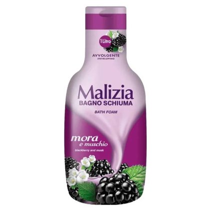 Malizia koupelová a sprchová pěna do koupele Blackberry and Musk 1000 ml 8003510014286
