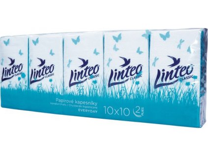 papírové kapesníčky LINTEO 10 x 10 dvouvrstvé