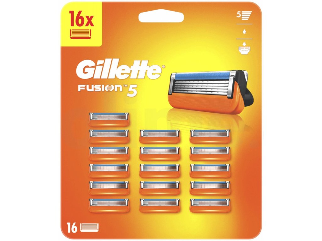 Gillette Fusion 16 ks + 2ksGEL na holení Gillette FUSION v hodnotě 8EUR -  DrogerieShop.cz