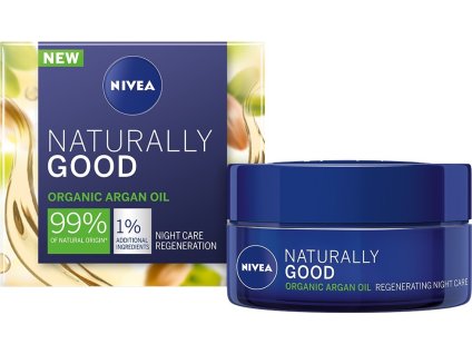 49005 nivea naturally good argan oil regeneracni nocni pletovy krem 50 ml