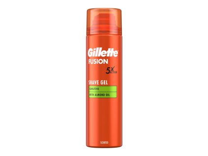 Gillette Fusion Sensitive gel na holení almond oil 200 ml
