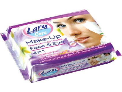 Ubrousky vlhčené odstraňující make-up LARA 20 ks