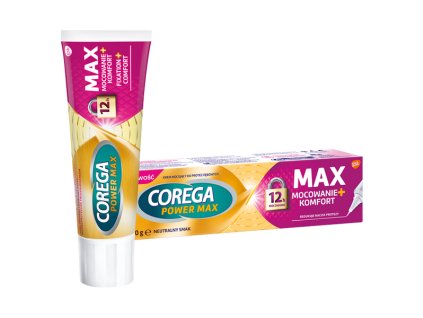 364993 Corega Power Max Wyrob medyczny krem do protez zebowych neutralny smak 40 g BB 2 p