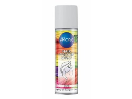 Amore barevný lak na vlasy 150ml - Bílý