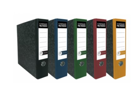 Pákový pořadač A4 75mm Caesar Office Executive mramor žlutý