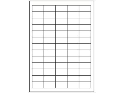Etikety na archu A4 Sorex 38x21,2mm/6500 etiket