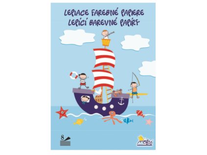 Lepicí barevný papír A4 8ks