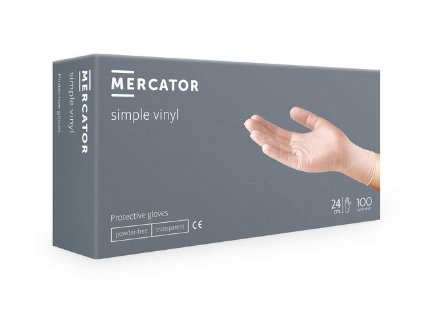 Rukavice vinylové jednorázové bez pudru modré L 100ks