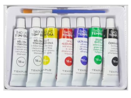 Temperové barvy 6ks+běloba 9711