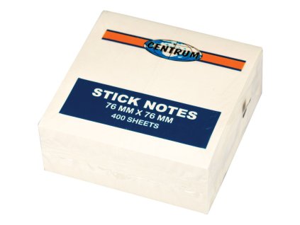 Samolepicí bloček Centrum 76x76mm 400ls žlutý