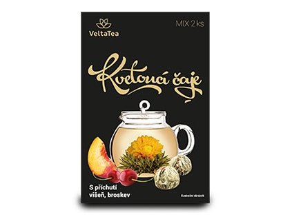Zelené kvetoucí čaje s příchutí višeň a broskev
