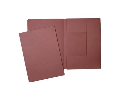 Papírové desky se třemi chlopněmi Hit Office Ekonomic - A4, růžová, 1 ks