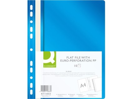 Závěsné plastové rychlovazače Q-Connect - A4, modré, 10 ks