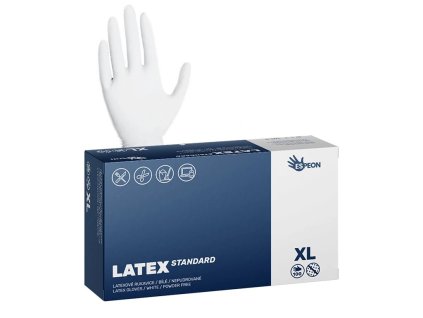 185 5 latexove rukavice latex standard 100 ks nepudrovane bile 5 0 g