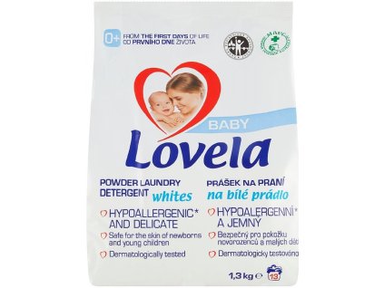 LOVELA Baby prášek na praní na bílé prádlo 1,3 kg / 13 pracích dávek