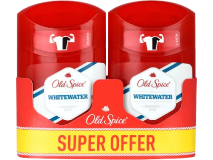 Old Spice deodorant tuhý DUO 2x50ml White water