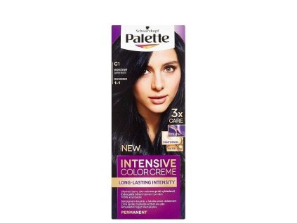 Schwarzkopf - Palette Intensive Color Creme barva na vlasy - Modročerný 1-1 (C1)