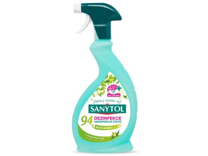 SANYTOL Dezinfekční univerzální čistič 94 % rostlinného původu eukalyptus a máta 500 ml