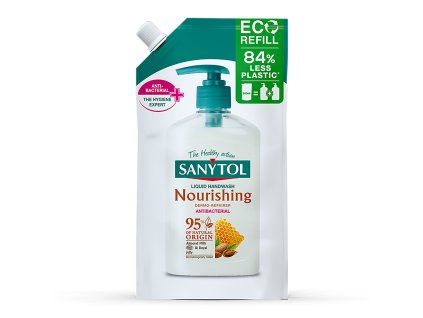 SANYTOL Antibakteriální vyživující mýdlo mandlové mléko a mateří kašička náhradní náplň 500 ml