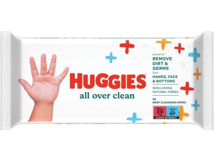 HUGGIES All Over Clean dětské vlhčené ubrousky 56 ks