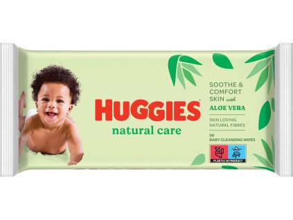 HUGGIES Natural Care dětské vlhčené ubrousky 56 ks