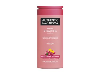 AUTHENTIC toya AROMA sprchový gel cranberries & nectarine 400 ml