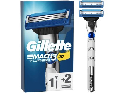 GILLETTE Mach3 Turbo 3D strojek + 2 náhradní hlavice