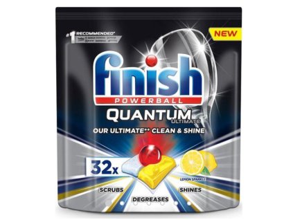 FINISH Quantum Ultimate tablety do myčky Lemon Sparkle 32 ks - po expiraci