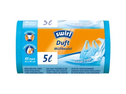 SWIRL Voňavé pytle na odpad Ocean Fresh 5 l 45 ks