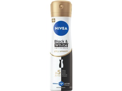 NIVEA Black & White Invisible antiperspirant ve spreji Silky Smooth 150 ml