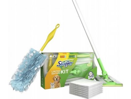 Swiffer Sweeper 2v1 Kit mop + náhradní prachovka na podlahu 8 ks + násada malá + prachovka 1 ks