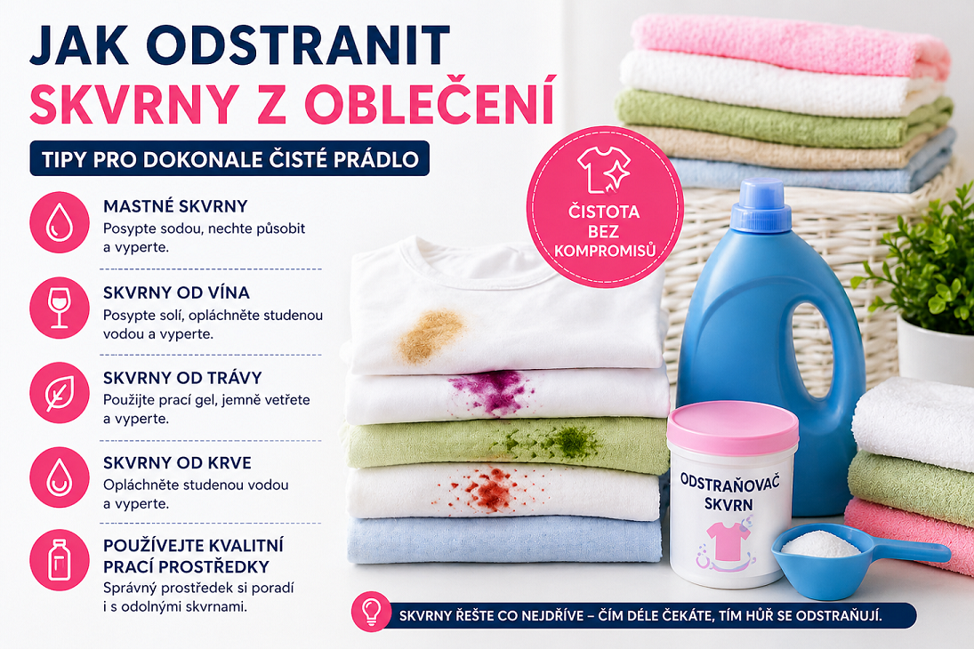 Jak odstranit skvrny z oblečení