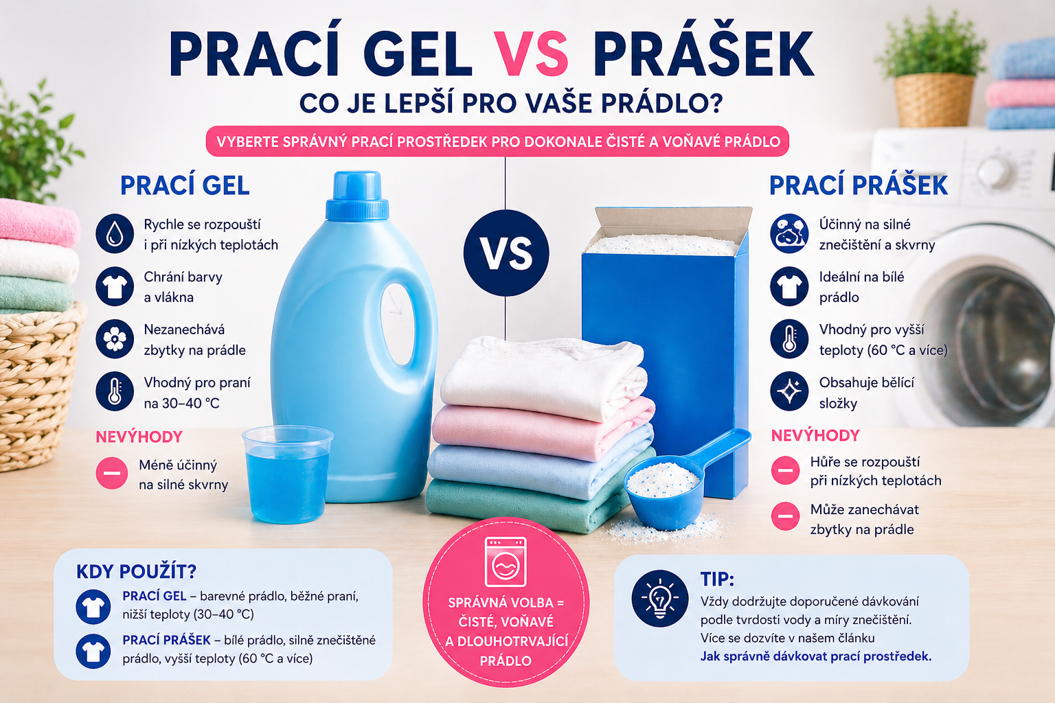 Prací gel vs prášek – co je lepší pro vaše prádlo