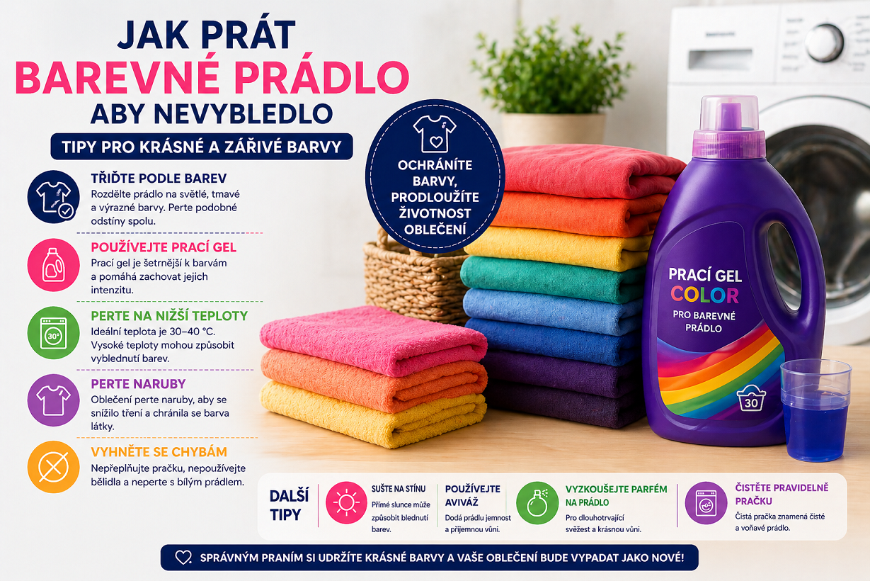 Jak prát barevné prádlo, aby nevybledlo