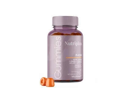 NUTRIPLUS F+CUS Gumové bonbony 165 g