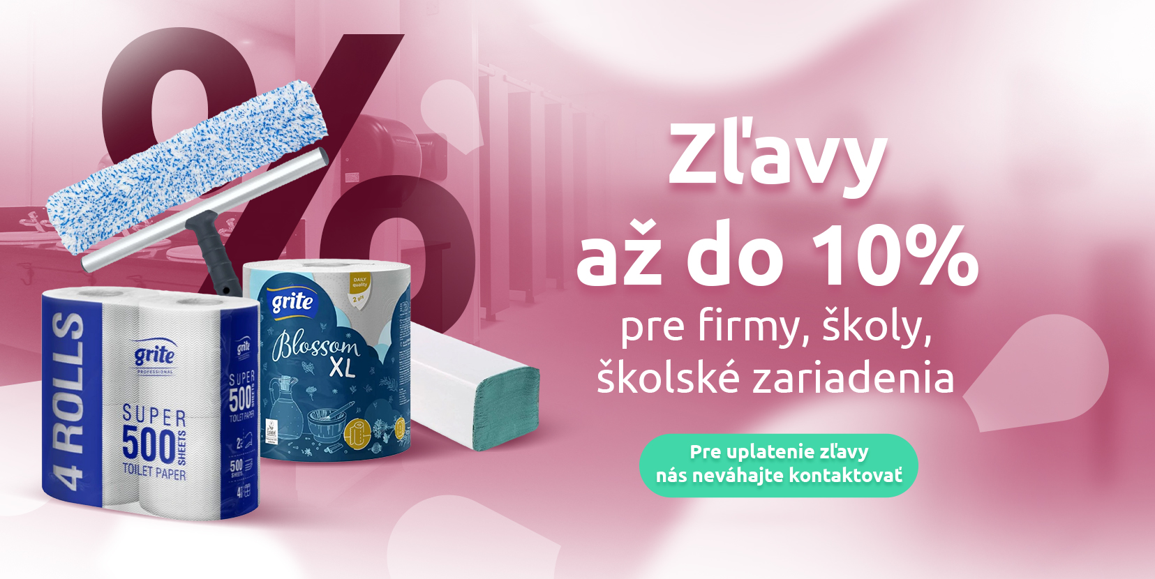 Čistiace prostriedky pre firmy a školy