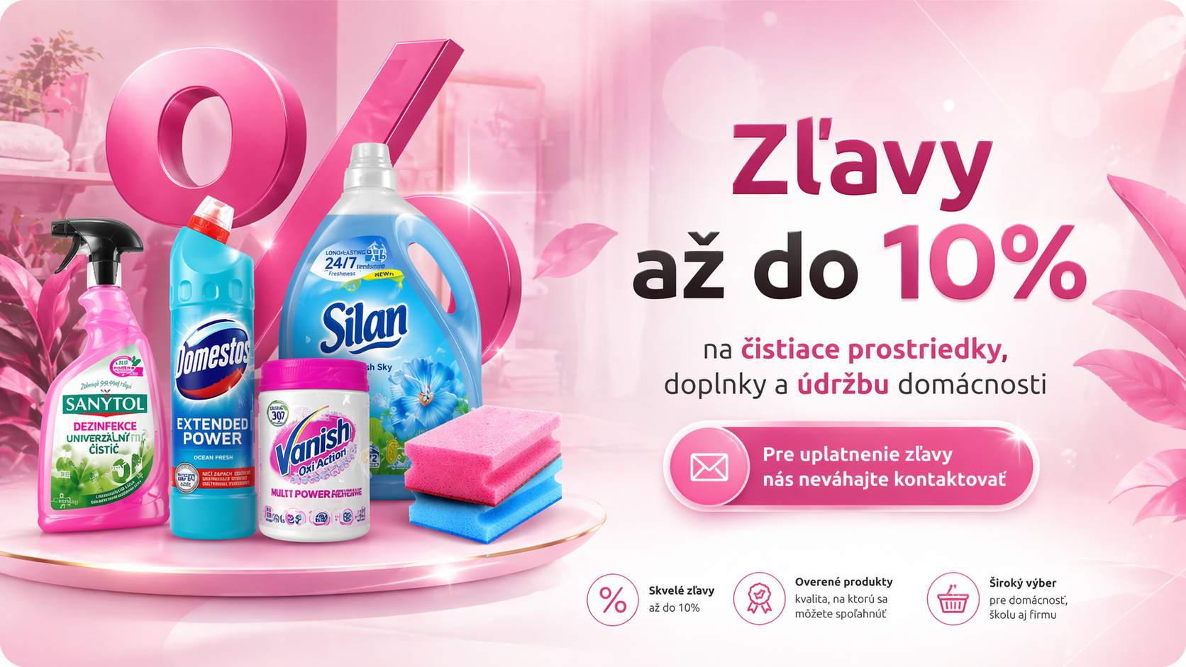 Čistiace prostriedky pre firmy a školy