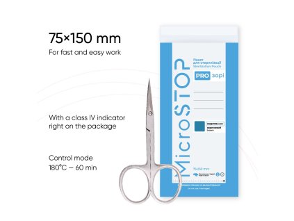 Microstop Sterilizačné-kraftové sáčky Prozori 75x150mm