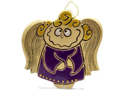 Keramický vonný anjel EVA fialová