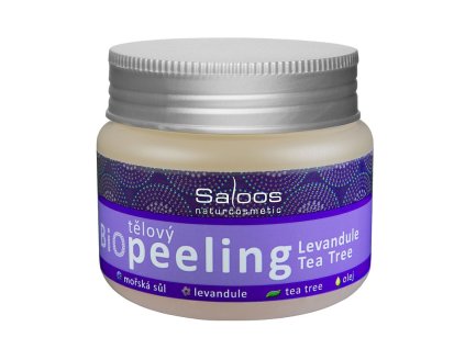 BIO telový peeling Levanduľa-Tea Tree, 140 ml