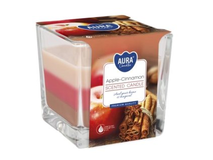 Aura Bispol Apple Cinnamon vonná sviečka 170g