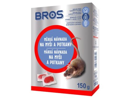 Bros mäkká návnada na myši a potkany 150g