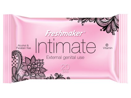 Freshmaker Intimate vlhčené obrúsky 20ks s vitamínom E na intímne použitie