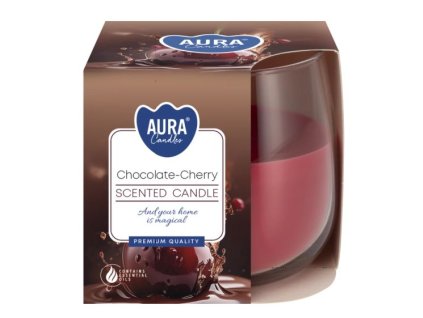Aura Bispol Chocolate&Cherry vonná sviečka 130g