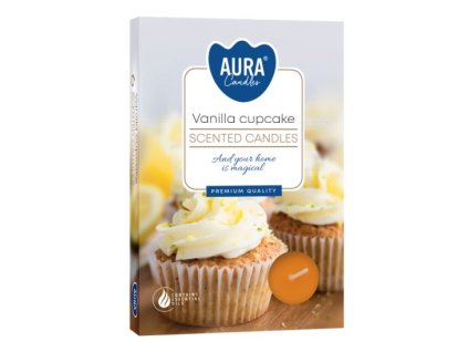 Aura Bispol Vanilla Cupcake vonné čajové sviečky 6ks