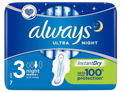 Always Ultra 7ks Night dámske hygienické vložky