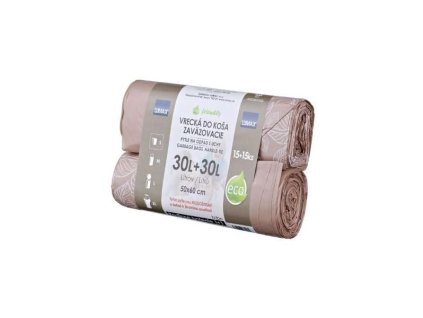 Sáčky do koša 50 × 60 cm, 30 l – 15 ks + 15 ks